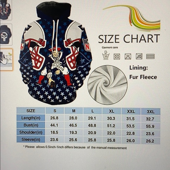 New Patriots hoodie - Picture 3 of 5